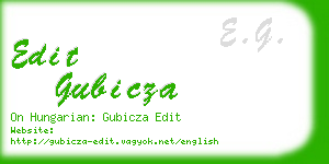 edit gubicza business card